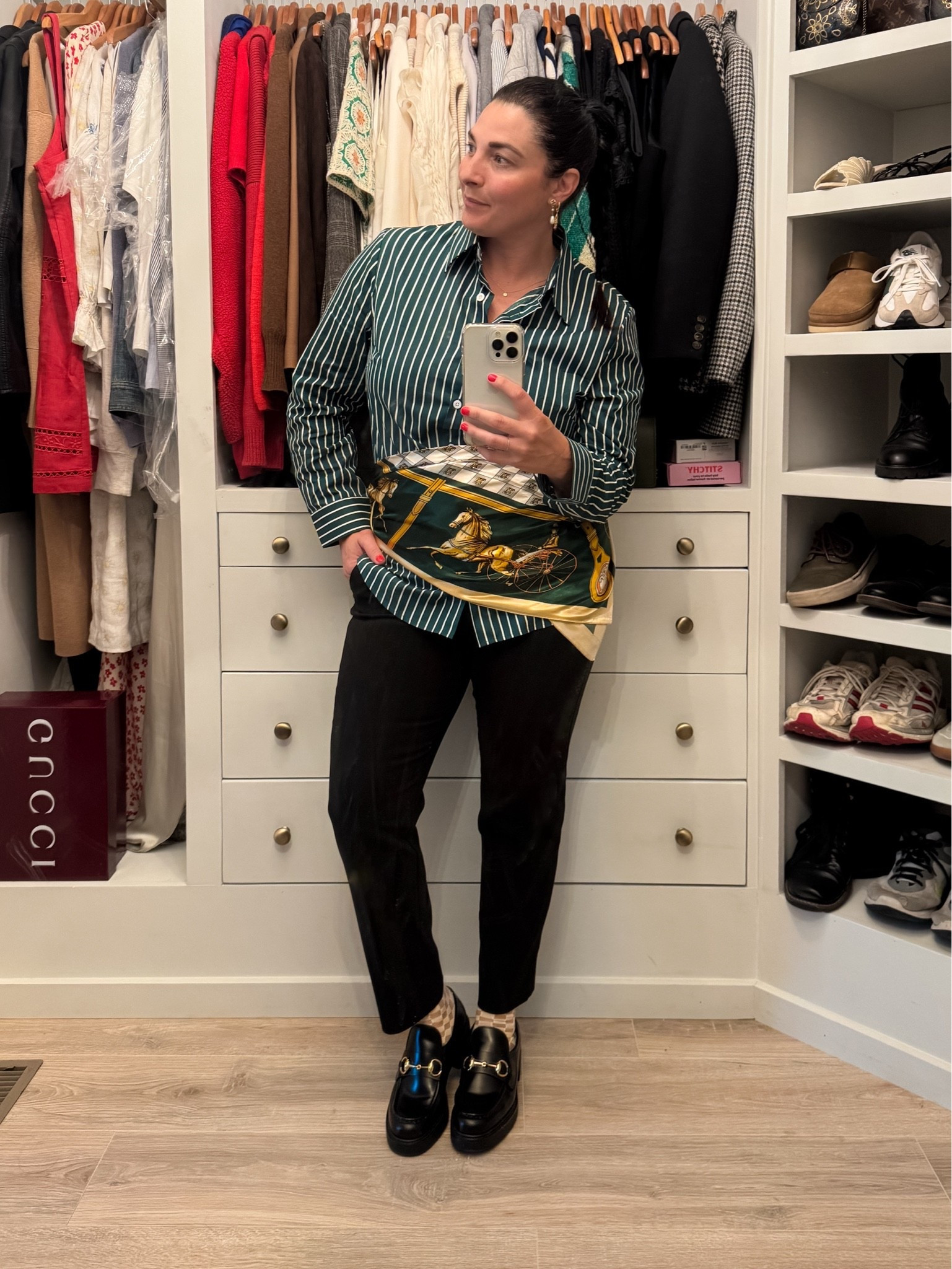 Love the idea of using a scarf for a belt. 🤌🏼

#LTKootd #LTKWorkwear
