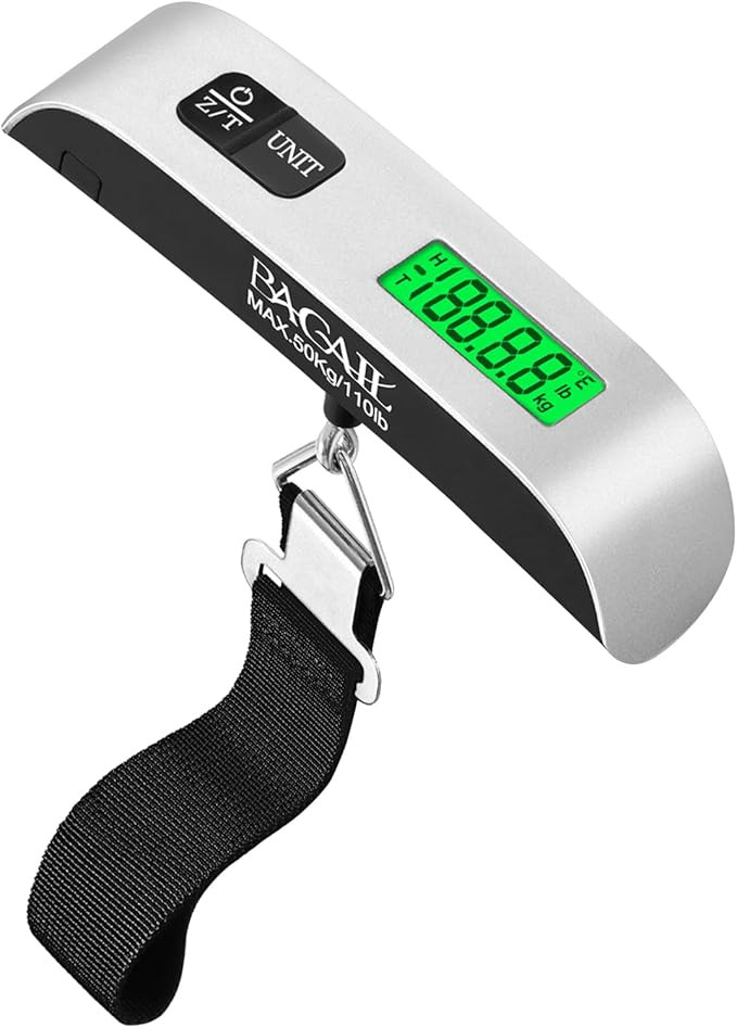 BAGAIL Digital Luggage Scale, 110lbs Hanging Baggage Scale with Backlit LCD Display, Portable Sui... | Amazon (US)