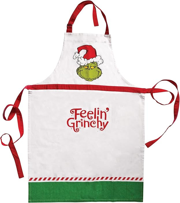 Department 56 Dr. Seuss Feelin' Grinchy Kitchen Cooking Apron, 24 x 36 Inch, Multicolor | Amazon (US)