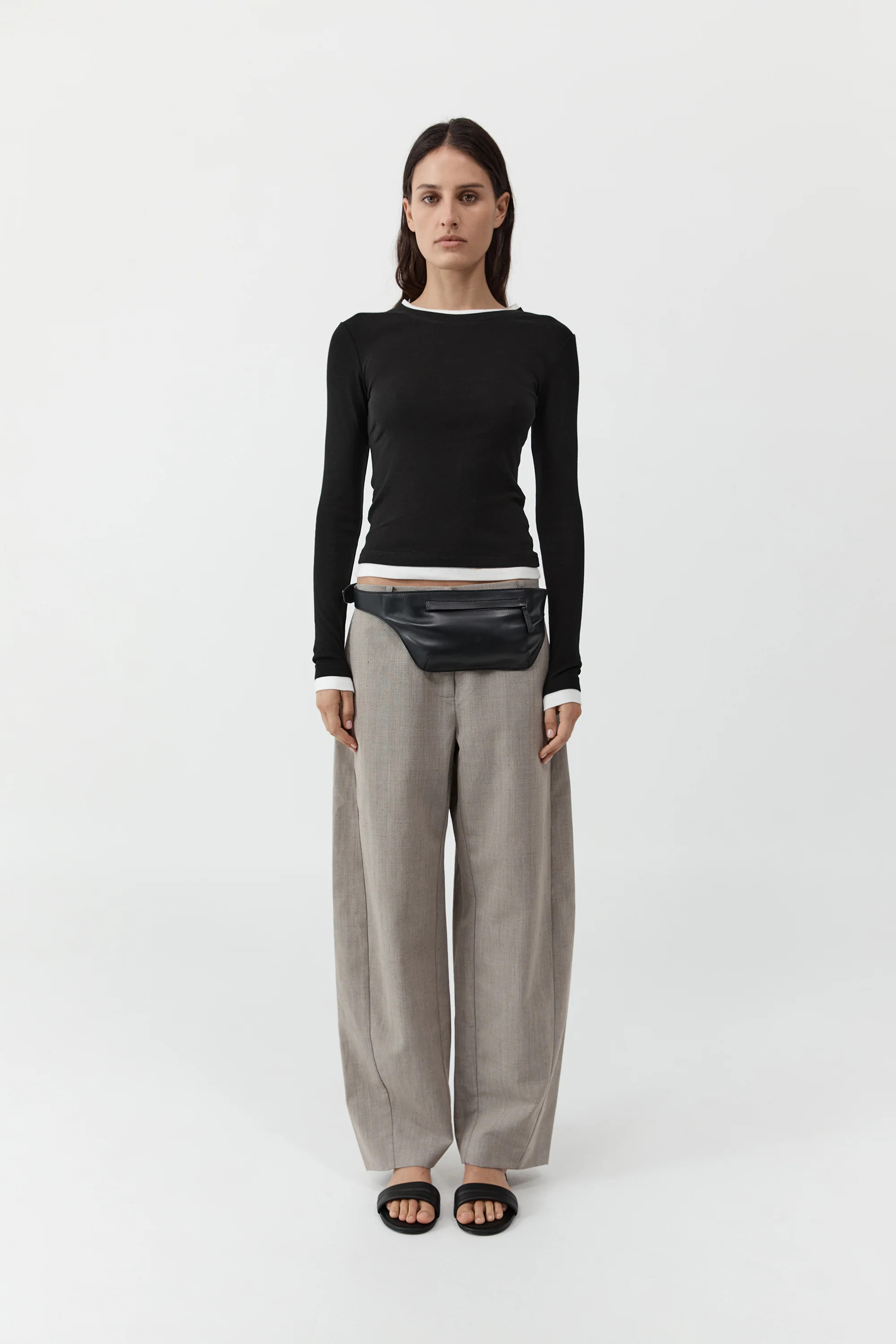 Fine Band Balloon Pants - Pebble Melange | St. Agni (US, UK, EU)