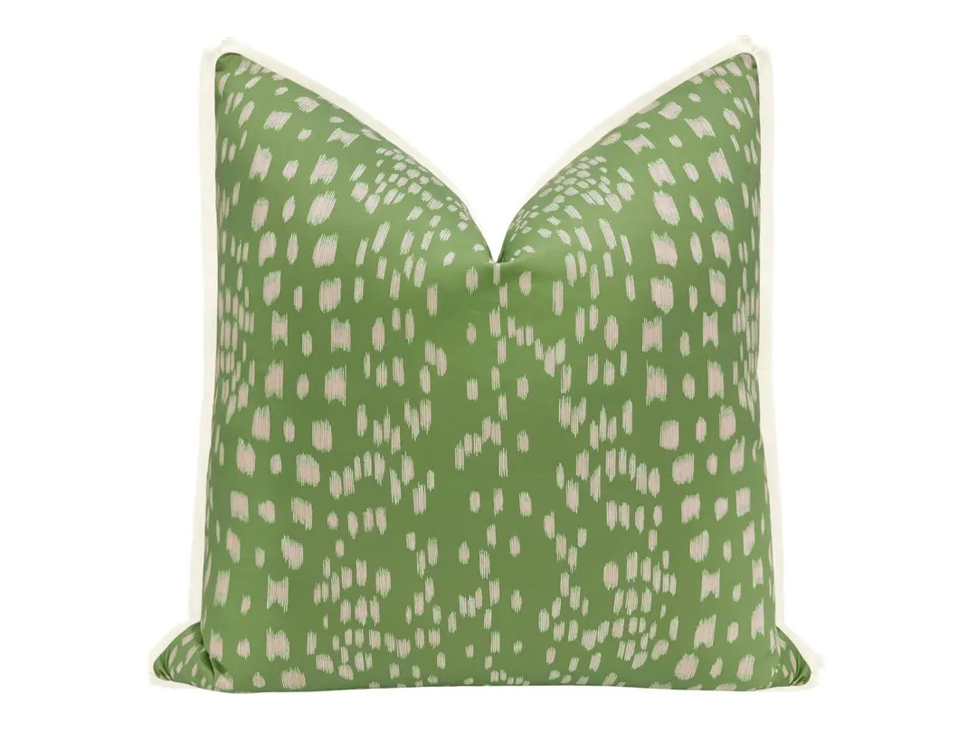 Brunschwig & Fils Les Touches Reverse // Leaf With Butterfly Flange | Flamestitch | Flange Pillow... | Etsy (US)