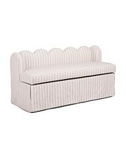54x24 Low Back Scalloped Storage Bench | TJ Maxx