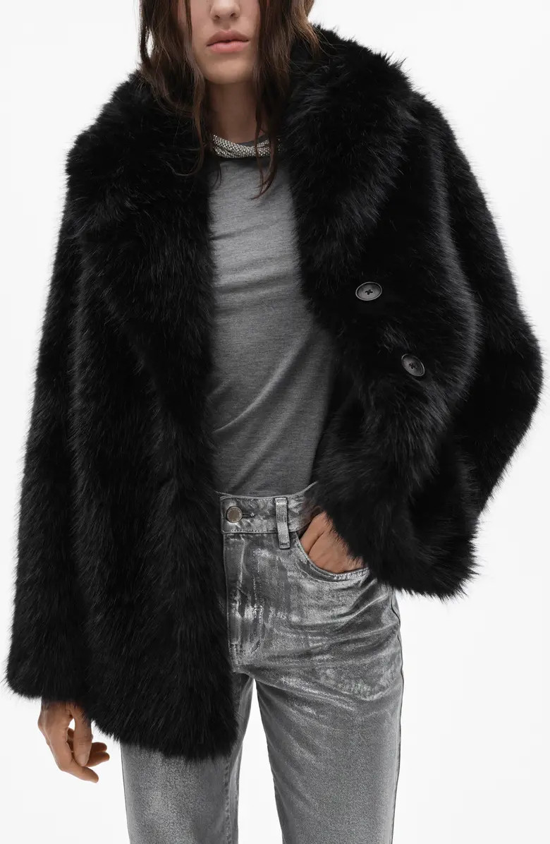 MANGO Faux Fur Coat | Nordstrom | Nordstrom