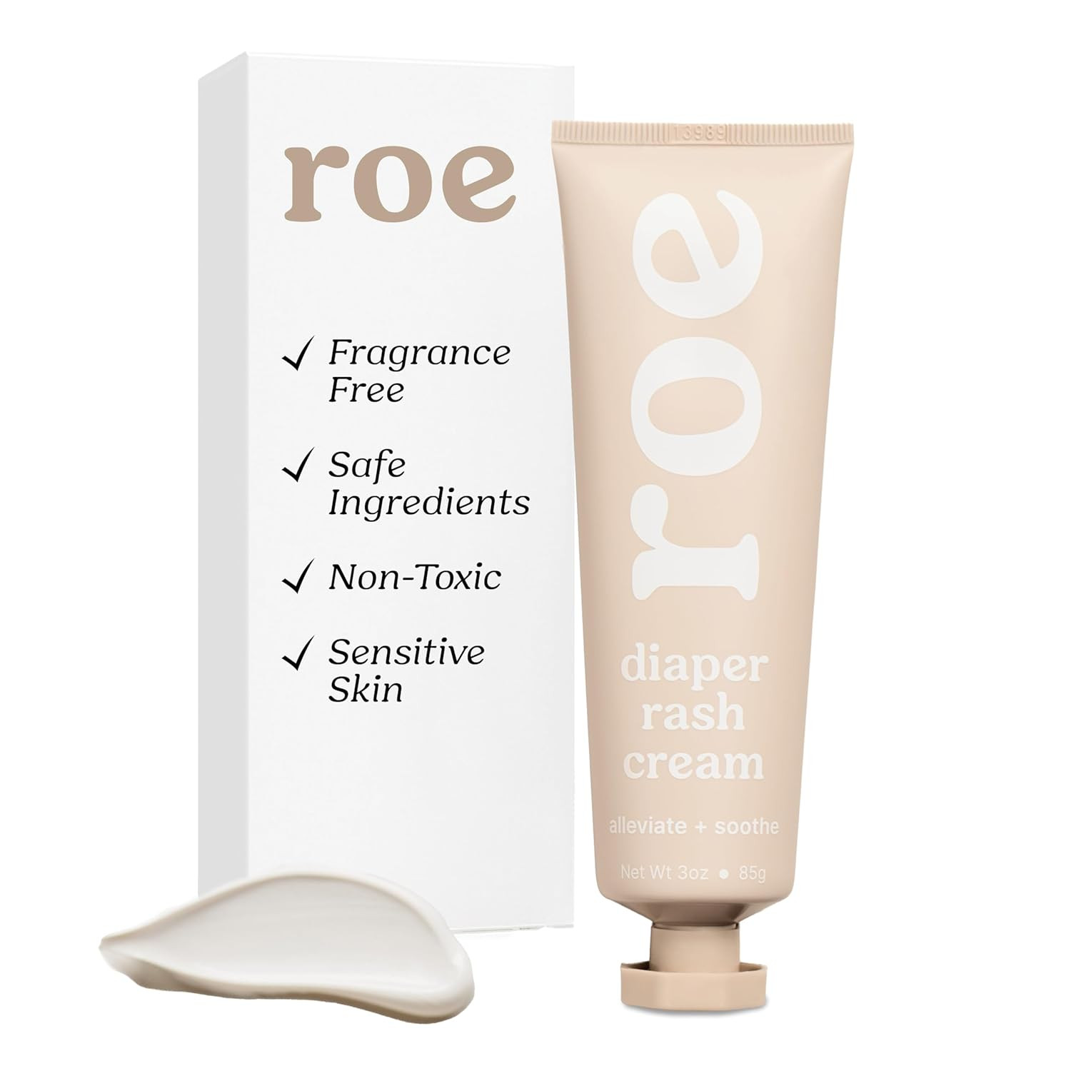 Roe Wellness- Diaper Rash Cream Paste Ointment W/Zinc Oxide | Maximum Strength Diaper Rashes Soothing Cream, Ointment for Babies | Amazon (US)