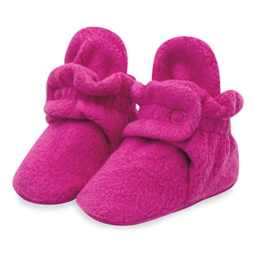 Zutano Cozie Fleece Baby Booties, Unisex Baby Shoes for Infants and Toddlers, Fuchsia, 6M | Amazon (US)