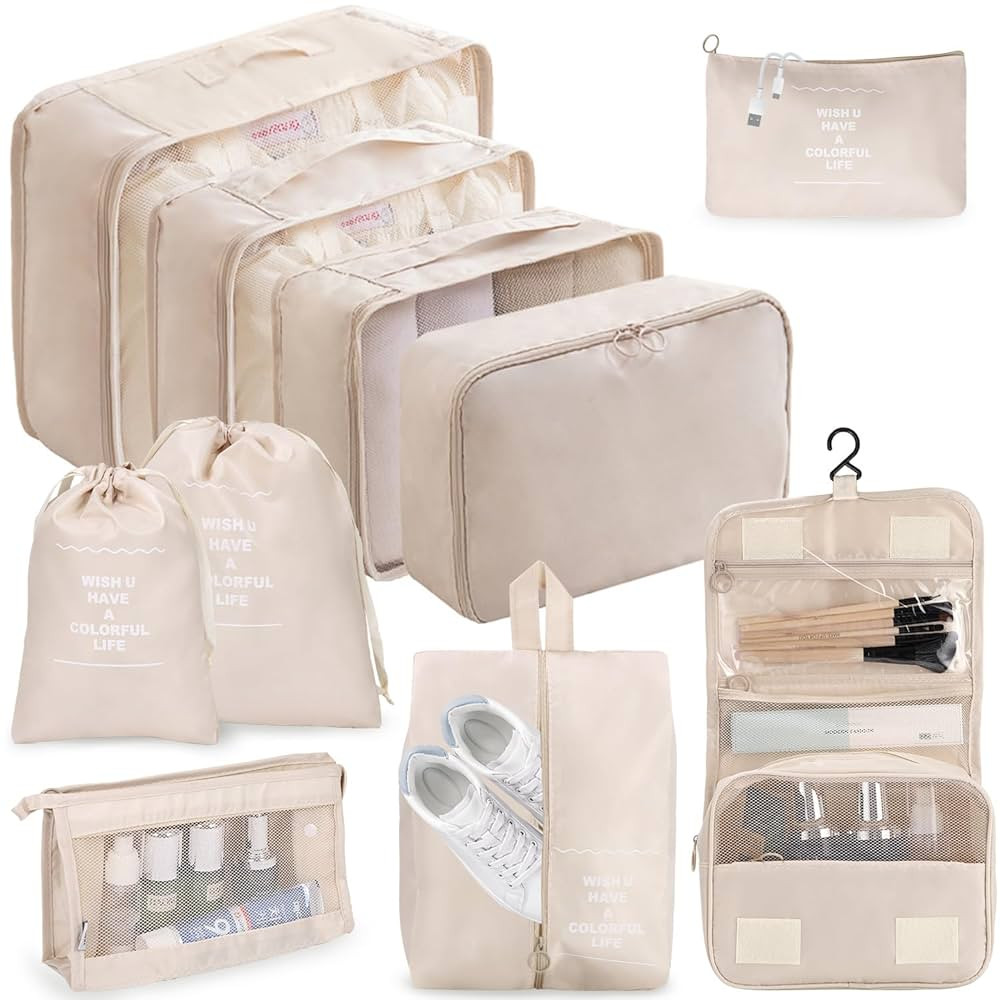 Koffer Organizer, Packing Cubes, Koffer Organizer Set 10-Teilige, Kofferorganizer Wasserdichte, P... | Amazon (DE)