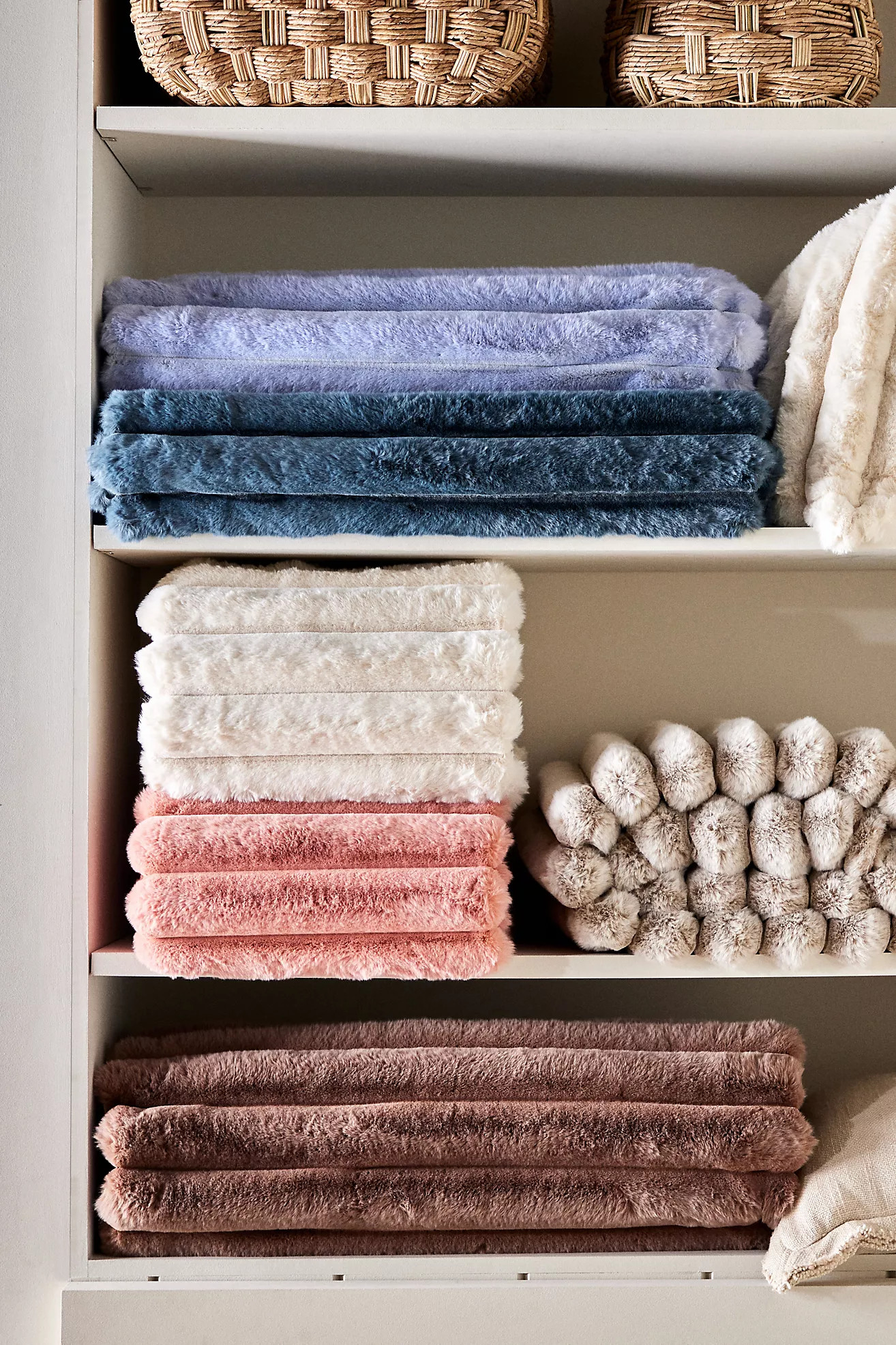 Tipped Puffer Faux Fur Throw Blanket | Anthropologie (US)