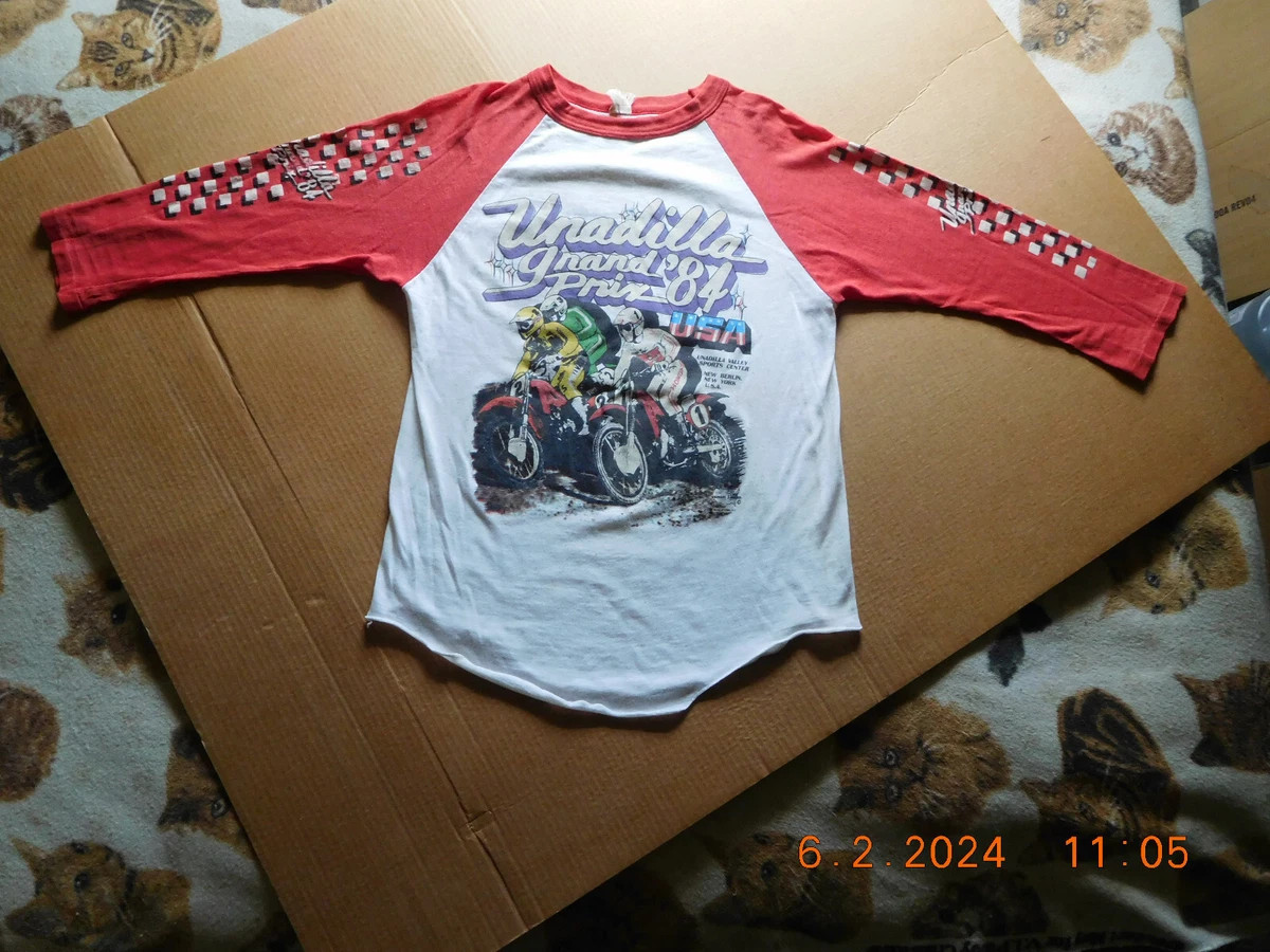 #23  VINTAGE 1984 UNADILLA GRAND PRIX 3/4 SLEEVE T SHIRT MOTOCROSS | eBay US