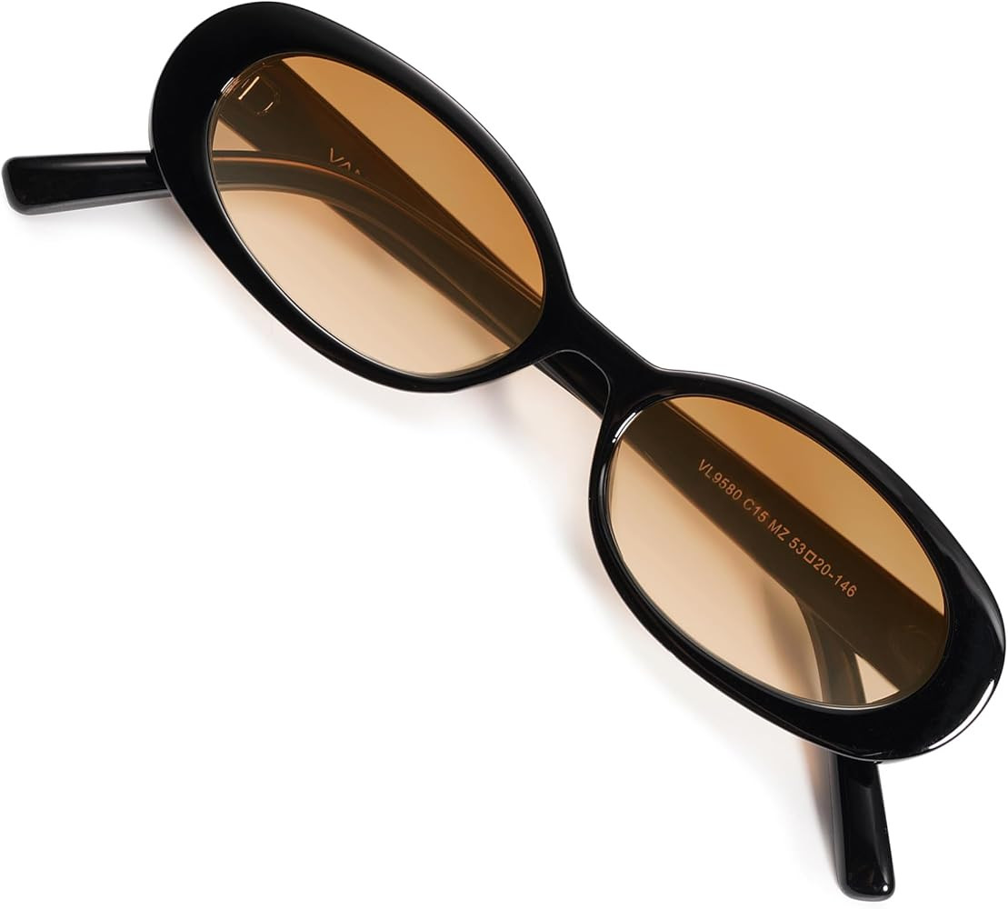 VANLINKER Polarized Retro Oval Sunglasses for Women and Men Small 90s Style VL9580 | Amazon (US)