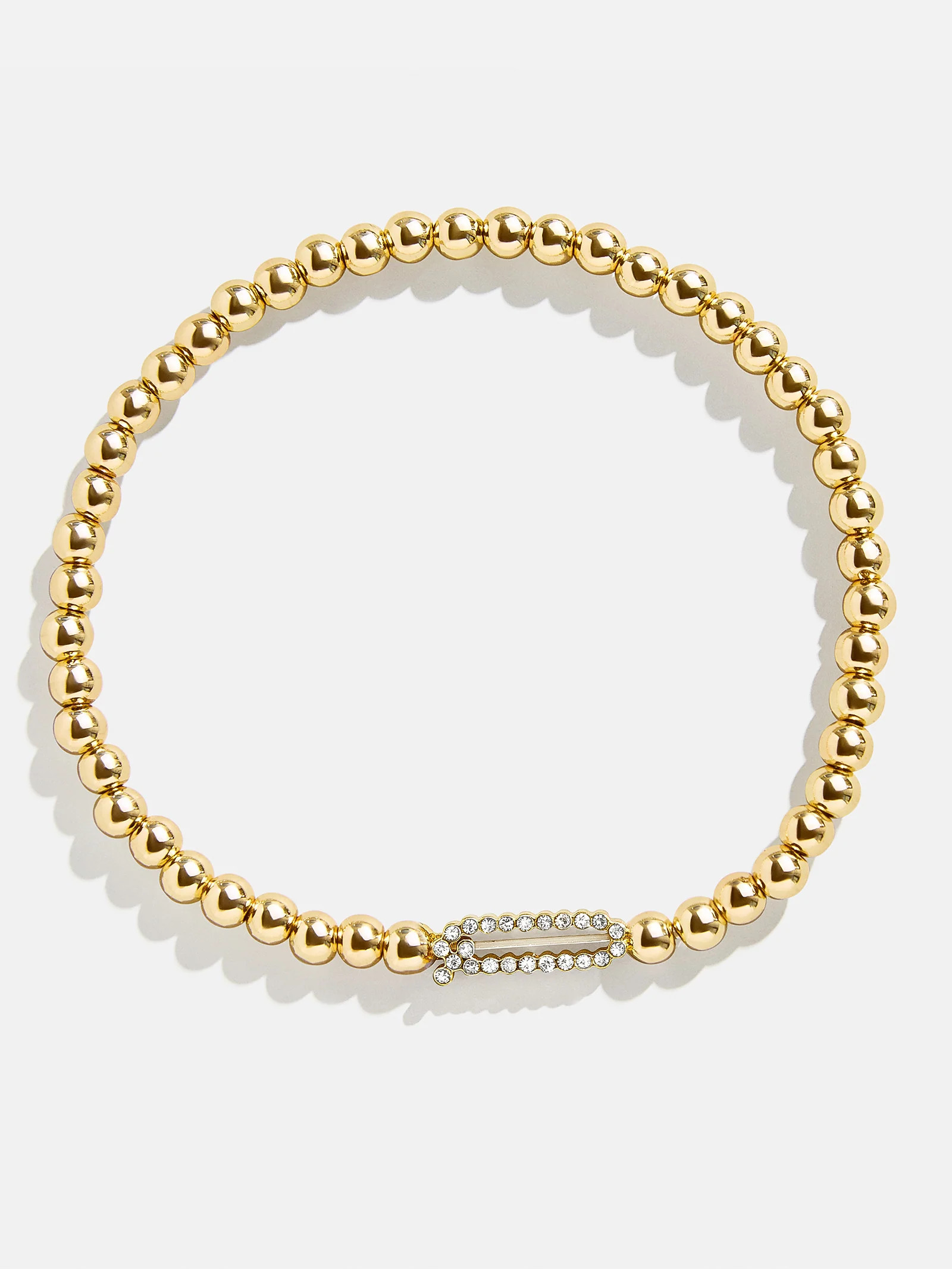 East West Initial Pisa Bracelet - Gold/Pavé - Q | BaubleBar