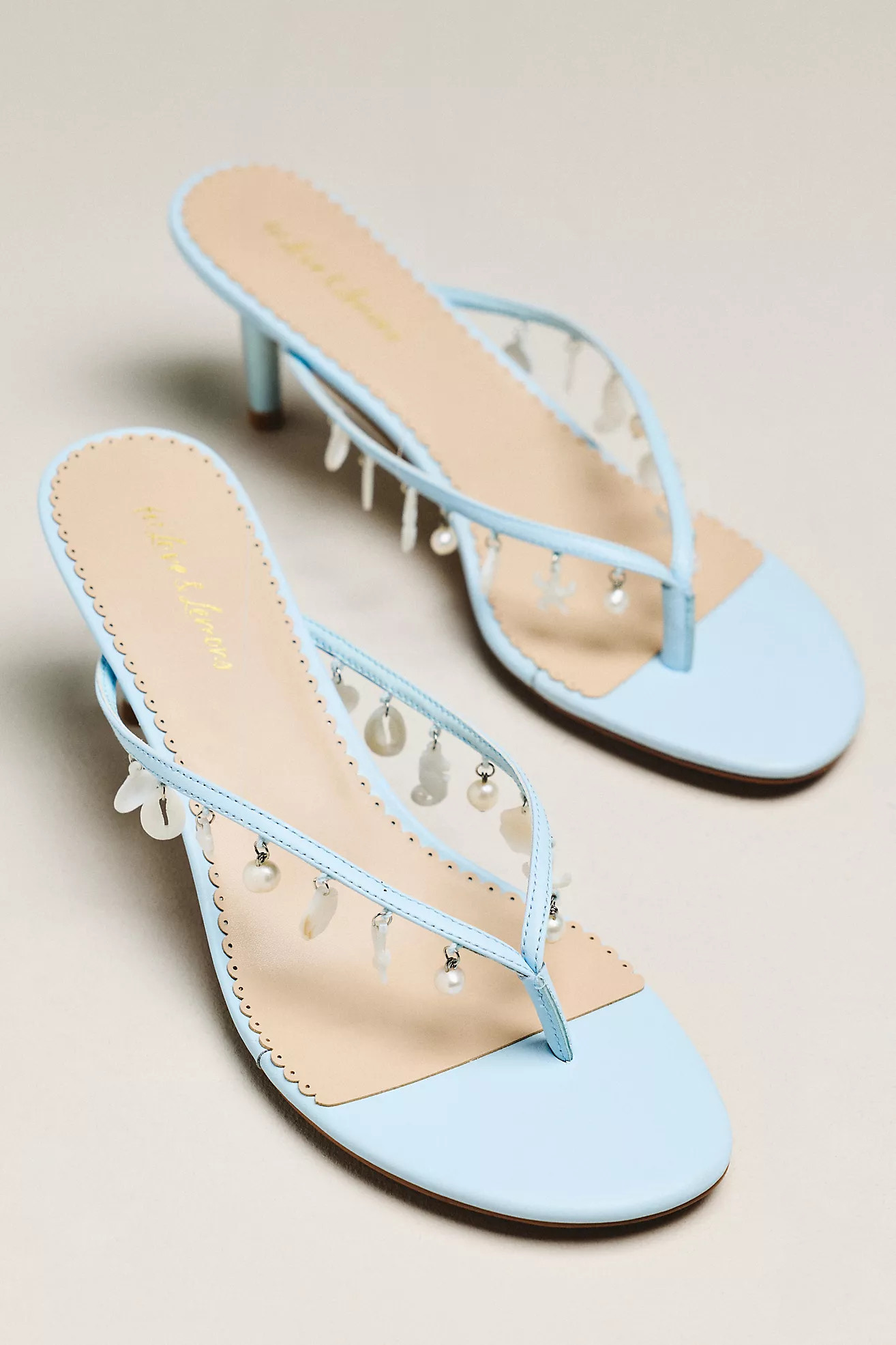 For Love & Lemons Sailor Charm Heeled Thong Sandals | Anthropologie (US)