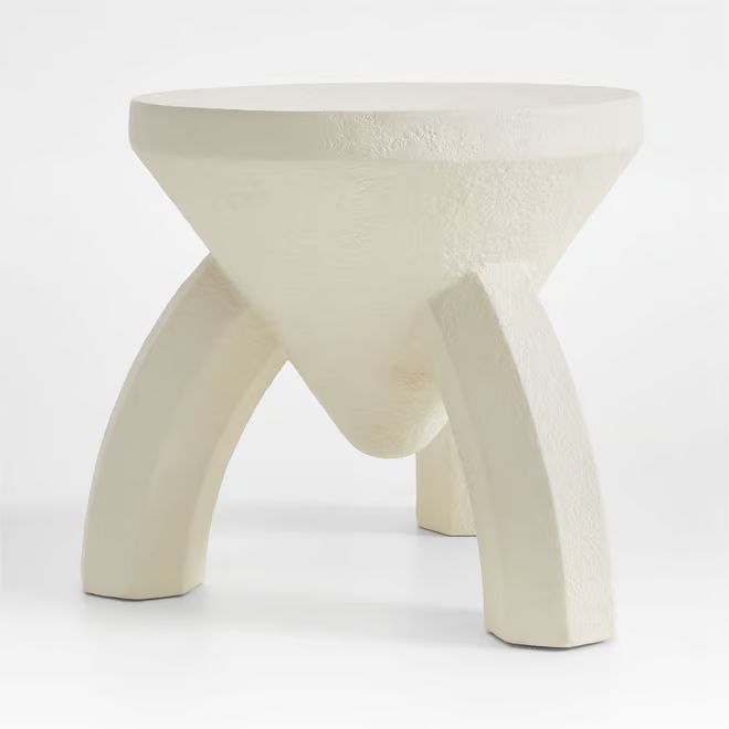 La Strana Concrete Tripod Side Table by Athena Calderone + Reviews | Crate & Barrel | Crate & Barrel