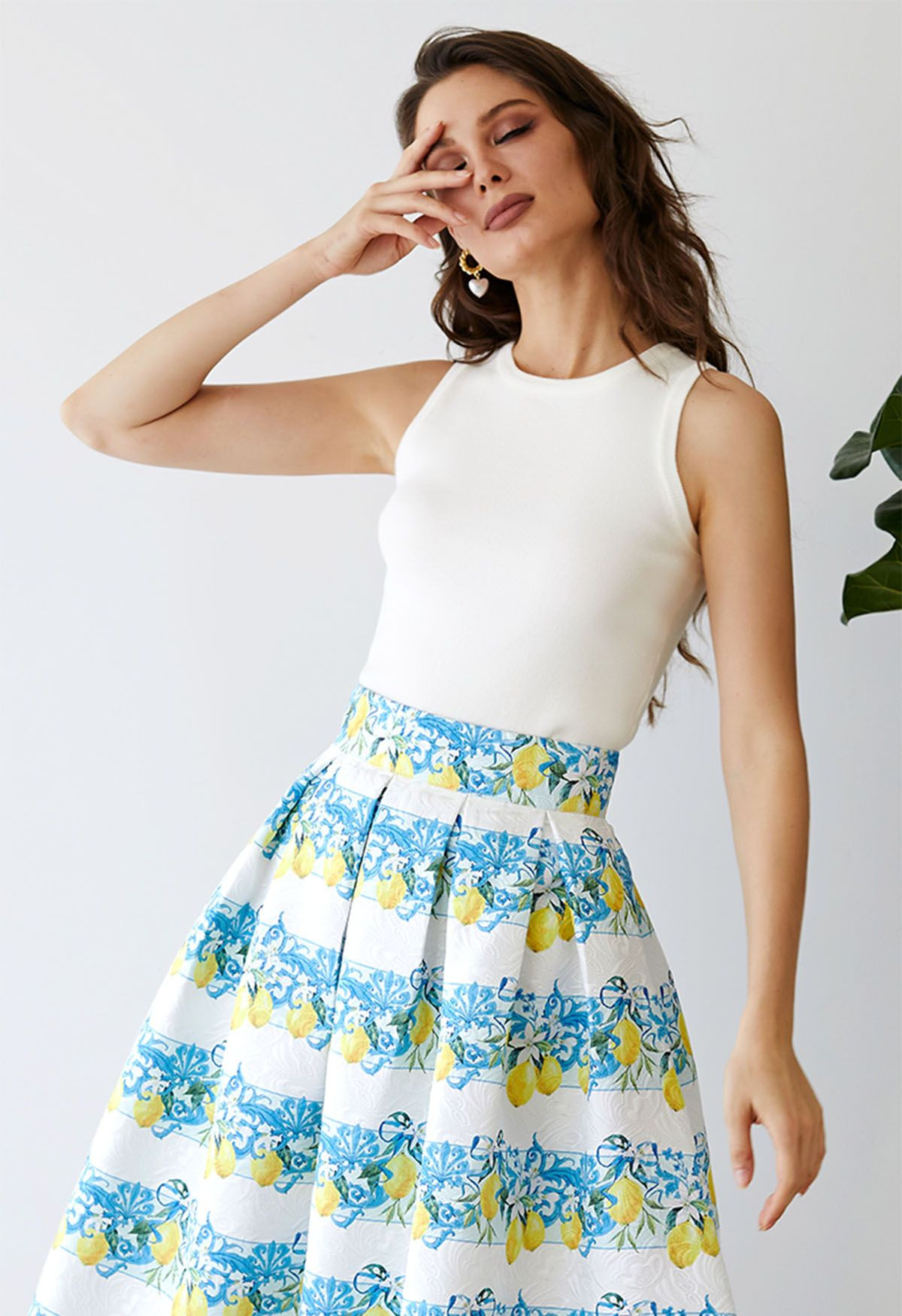 Lithesome Comfort Knit Tank Top in Ivory | Chicwish