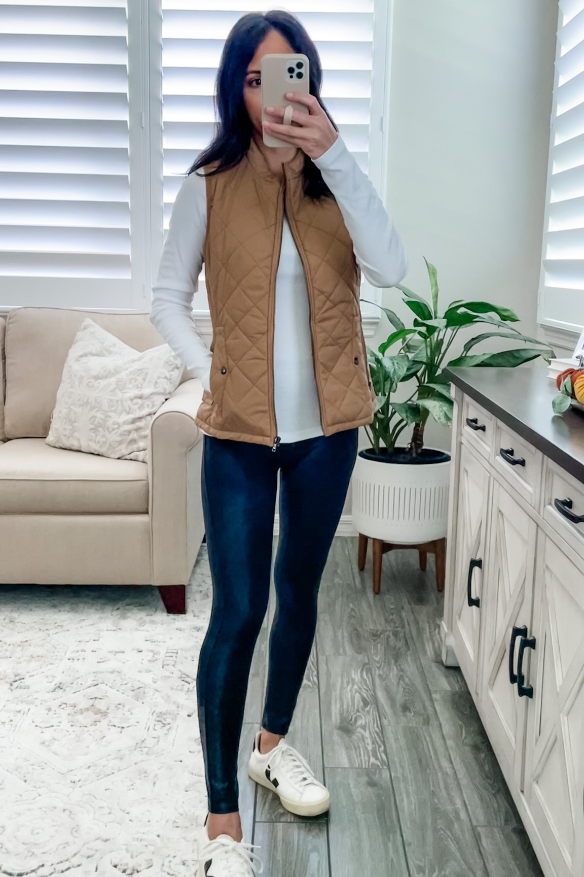This Amazon quilted puffer vest is so perfect for Fall! I’m wearing Spanx faux leather leggings in small petite. My white long sleeve t shirt from JCrew is such a good piece to have and perfect for layering. 

#LTKSeasonal #LTKstyletip #LTKtravel