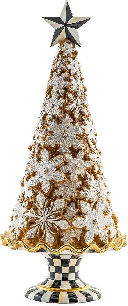 MACKENZIE-CHILDS Gingerbread Snowflake Tabletop Christmas Tree, Gingerbread Christmas Tree Decor | Amazon (US)