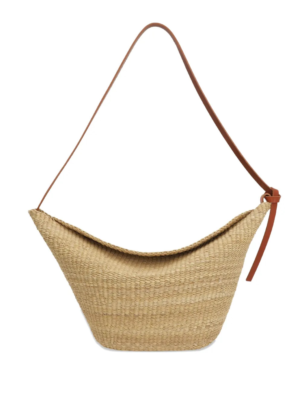 Inès Bressand Curved grass-leather Shoulder Bag | Neutrals | FARFETCH | Farfetch Global