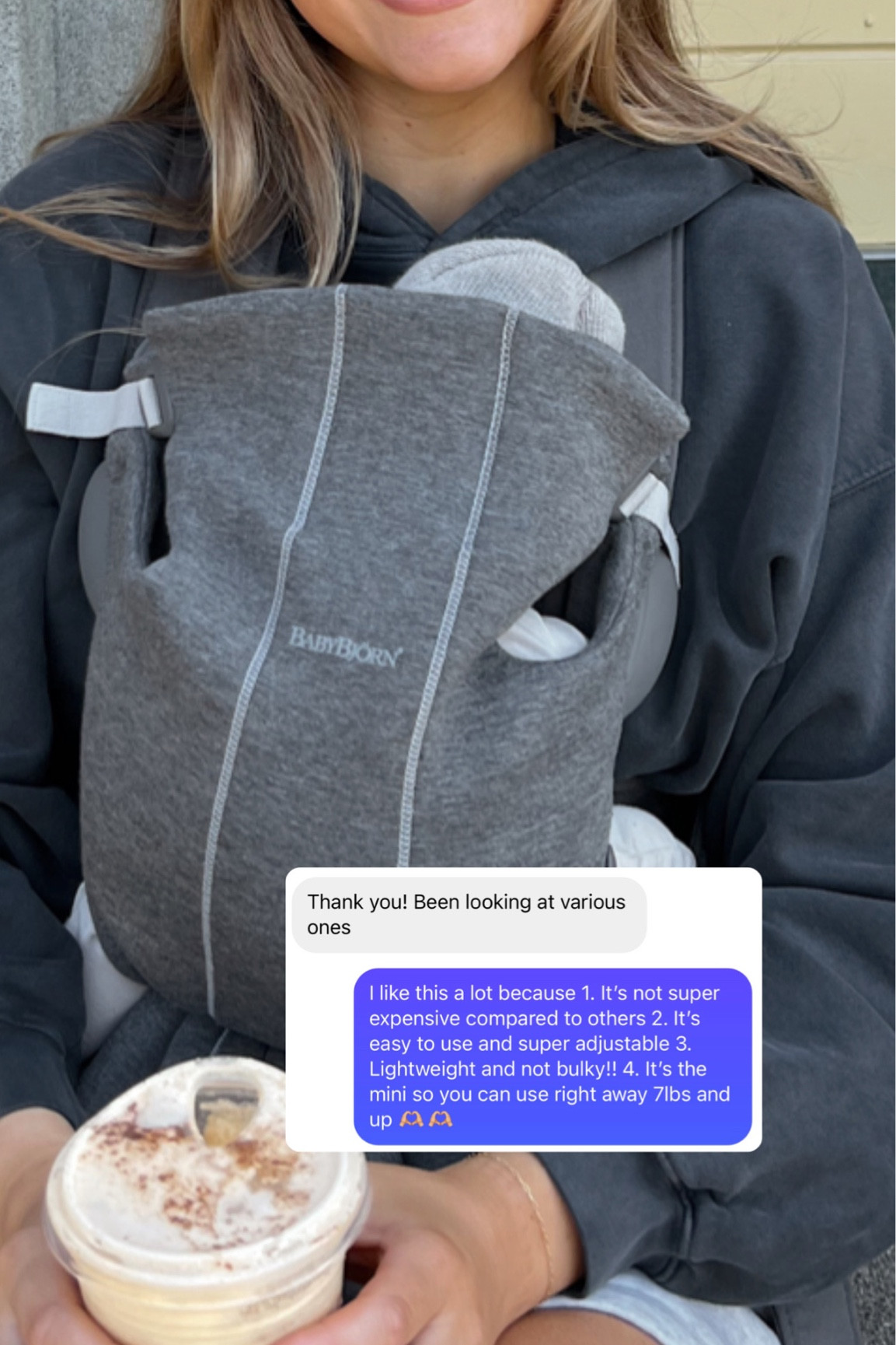 Baby carrier you can use 7lbs and up! It’s easy to use, lightweight, soft, adjustable straps & adjustable for babies height. Used this exact one for taya it’s great! 

#LTKfamily #LTKbaby