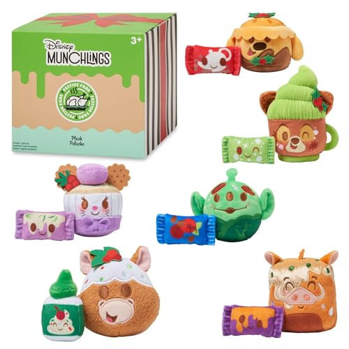 Disney Store Official Festive Fare Munchlings Mystery Plush - Authentic 4-Inch Collectible Toy - Seasonal Celebration Design - Ideal Fans & Kids - Limited Edition Micro Plush | Amazon (US)