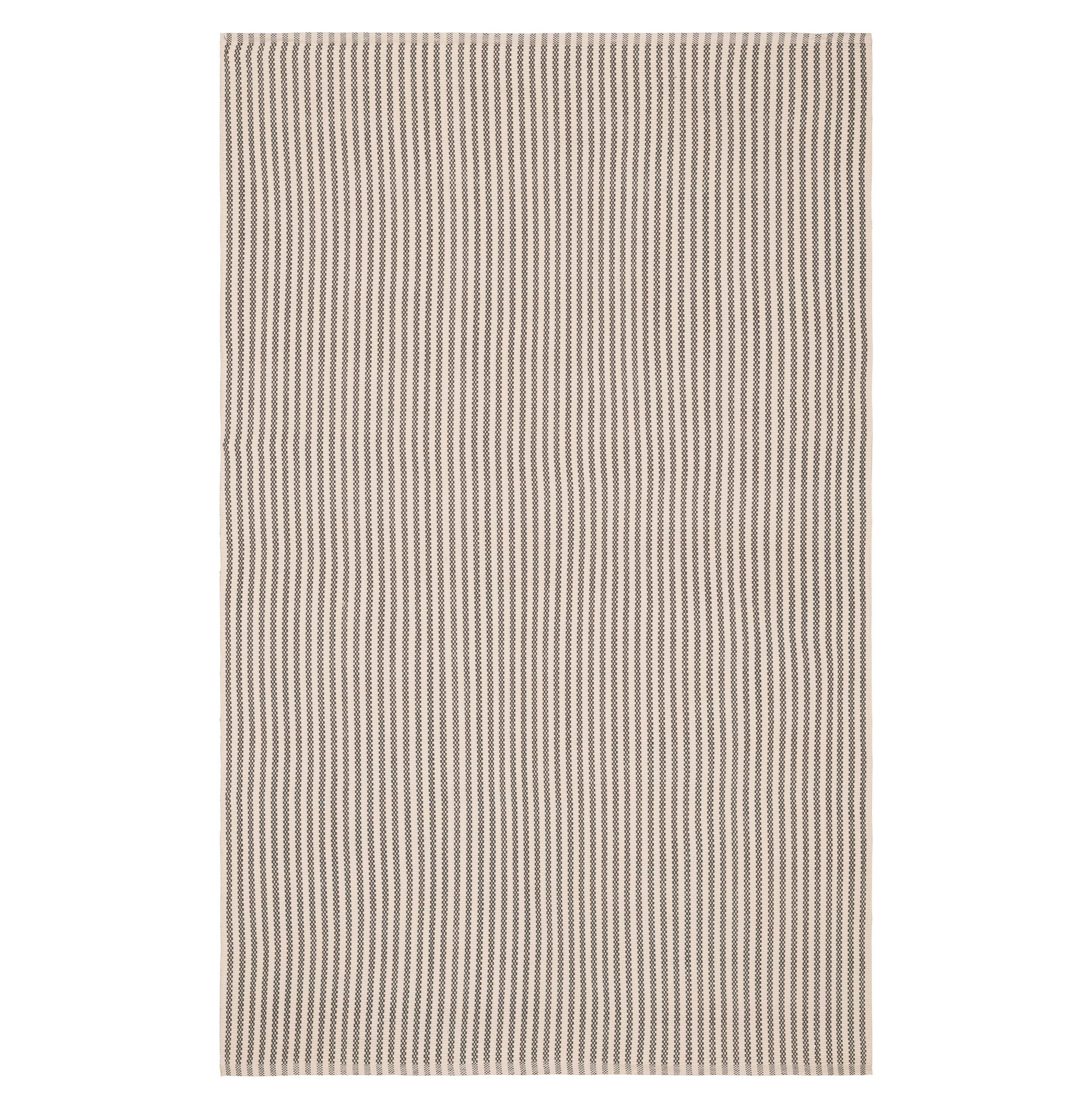 Home Conservatory Pinstripe Grey/Ivory Handwoven Indoor/Outdoor Rug | Birch Lane | Birch Lane