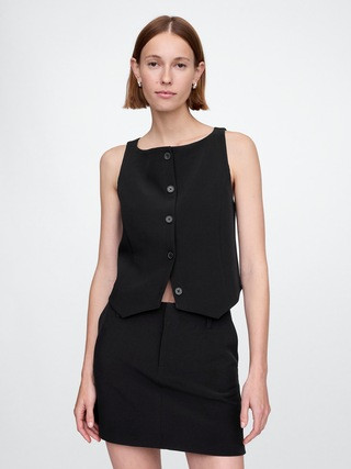 Cropped BiStretch Boatneck Vest | Gap (US)