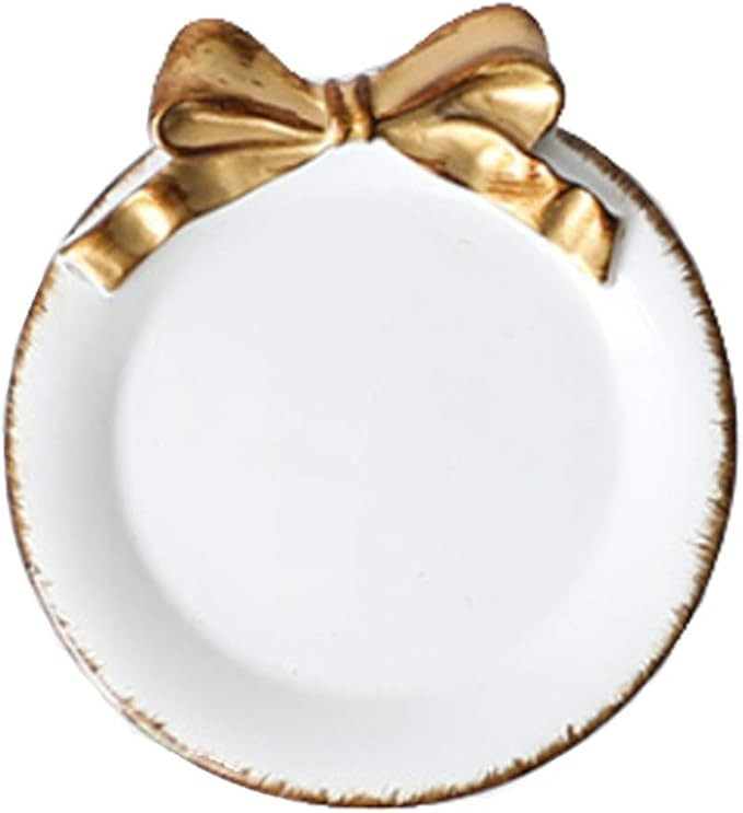 Vintage Resin Jewelry Holder Dry Fruit Snack Cake Dessert Jewelry Display Round Dish Trinket Tray... | Amazon (US)