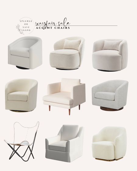 Accent chair. White accent chair. Swivel accent chair. Boucle accent chair. Barrel accent chair. Modern accent chair. Off white accent chair. Upholstered chair. Bedroom chair. 

#LTKhome #LTKsalealert