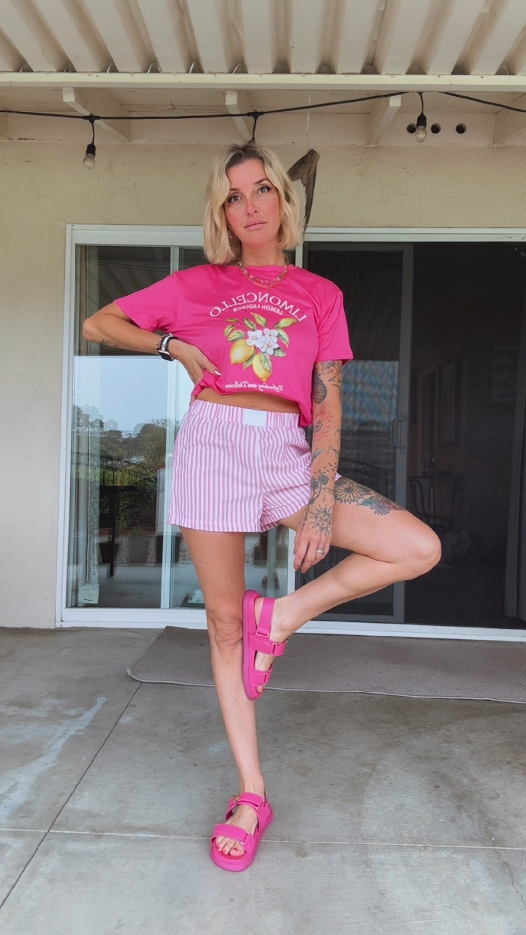 Wearing a small in all of it 