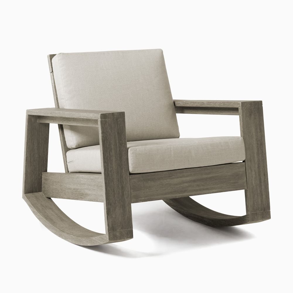 Portside Rocking Chair, Weathered Gray | West Elm (US)