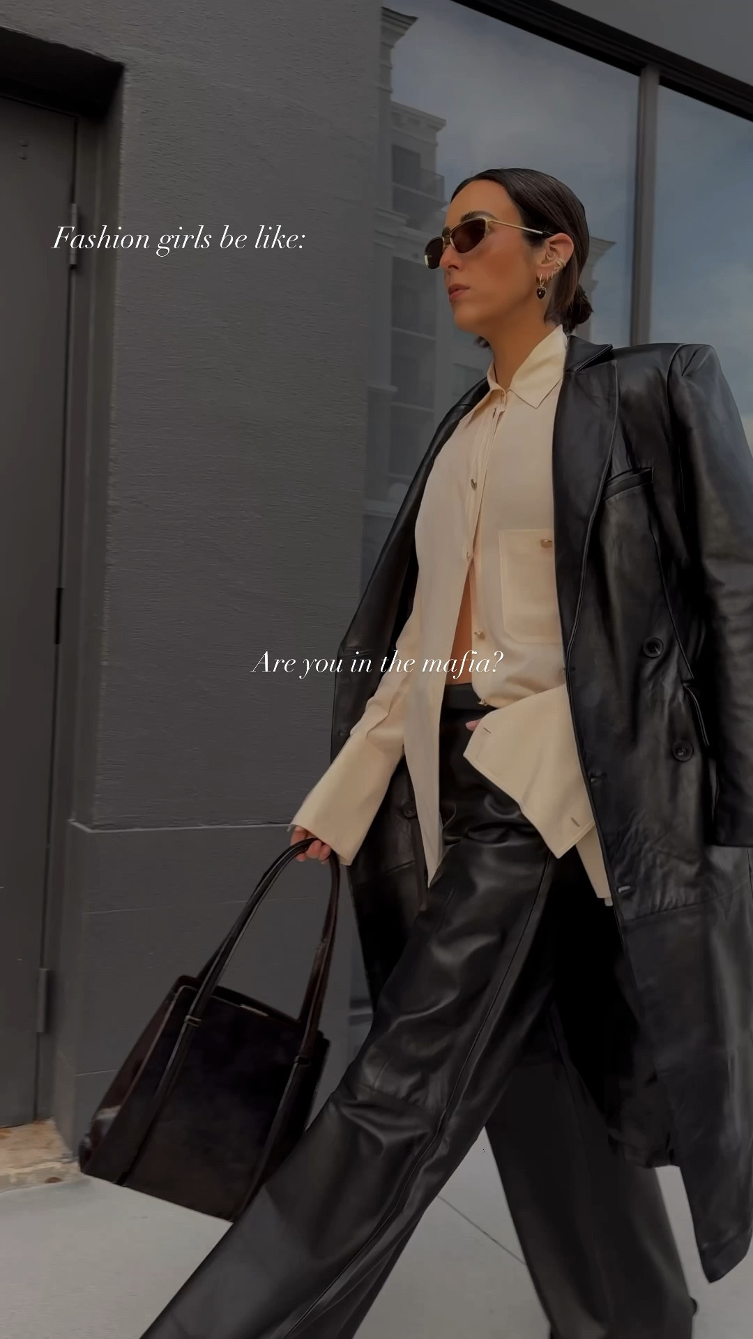 Outfit Details:
Leather trench coat and pants: Karen Millen
Shirt: Vintage CC
Sunglasses: Aureum Collective (NATALIE20 for 20% off)
Shoes: Jimmy Choo
Earrings: Thatch Jewelry 
Bag: Vintage Tom Ford Gucci (found same/similar and 🔗 in my substack in bio!)

vintage style, luxury style, fashion style tips, how to style vintage, how to wear vintage, how to style, how to shop, styling tips, daily outfit inspiration, ootd, vintage luxury, winter outfit inspiration, GRWM, get ready with me, petite outfits, vintage accessories, style challenge, neutral winter outfits ideas 

#mobwifeaesthetic #mobwifeera
#vintageshopping #vintagefinds
#vintagestyle #vintagedesigner #vintagefashion #ootdinspo
#handbaglover #handbaglovers #tomfordgucci #tomford #guccibag #vintagegucci #stylechallenge #leathercoat #leathertrench  #maxicoat #winteroutfitinspo #neutralwinteroutfit #90svintage #90sfashion #90sstyle #styletips #luxuryvintage 

#LTKSeasonal #LTKstyletip #LTKitbag