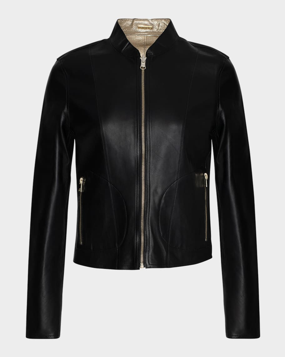 LaMarque Chapin Reversible Leather Bomber Jacket | Neiman Marcus