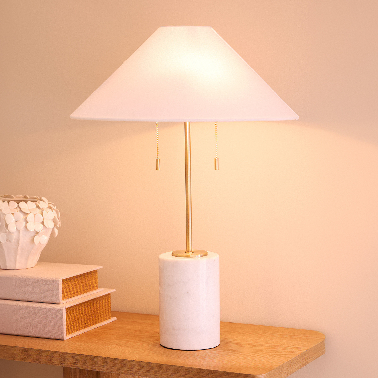 65cm Carlyle Marble Table Lamp | Temple & Webster AU