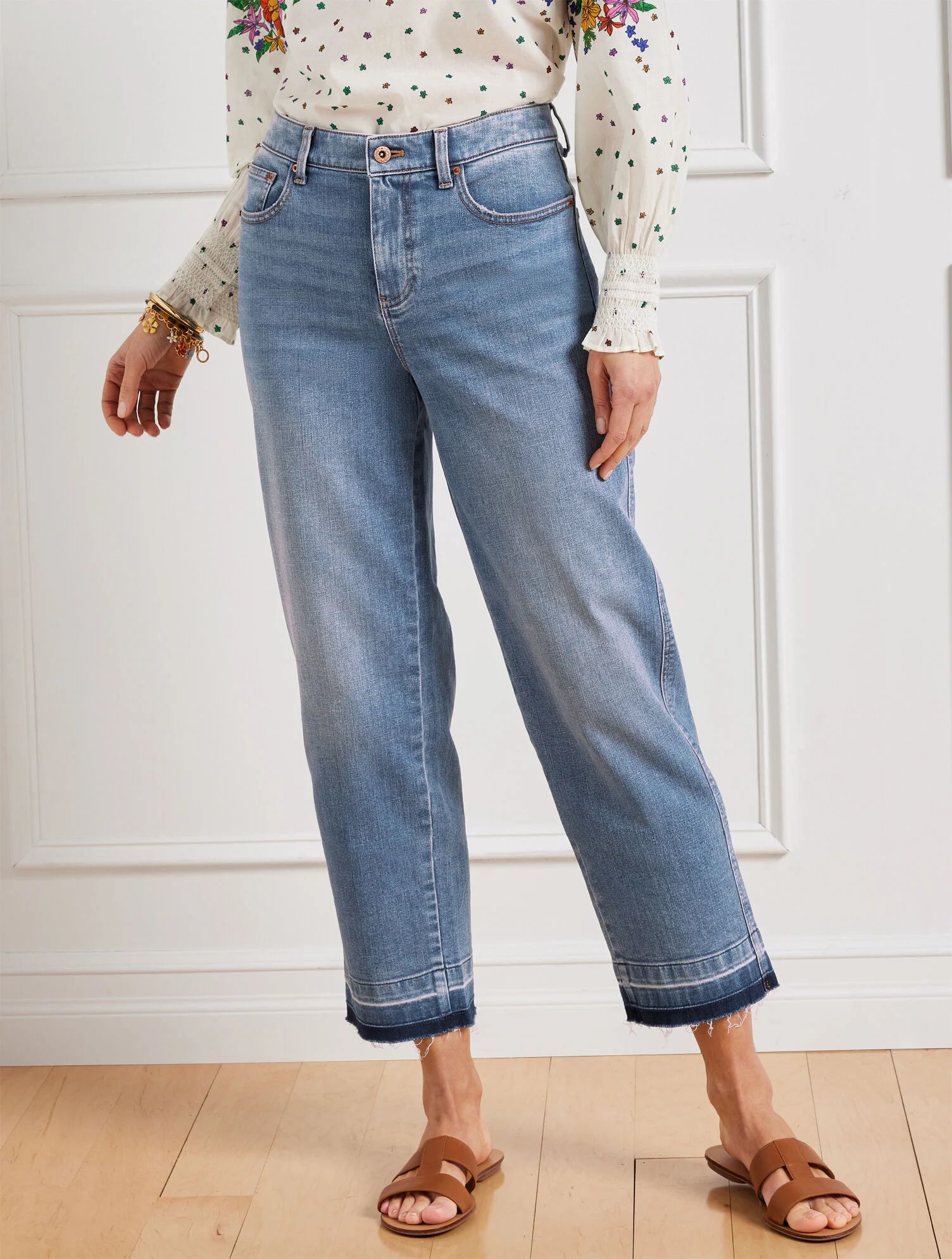 High Waist Straight Ankle Jeans - Ventura Wash | Talbots