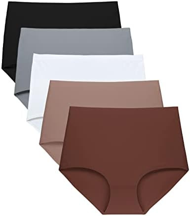 FallSweet No Show High Waist Briefs Underwear for Women Seamless Panties Multi Pack | Amazon (US)