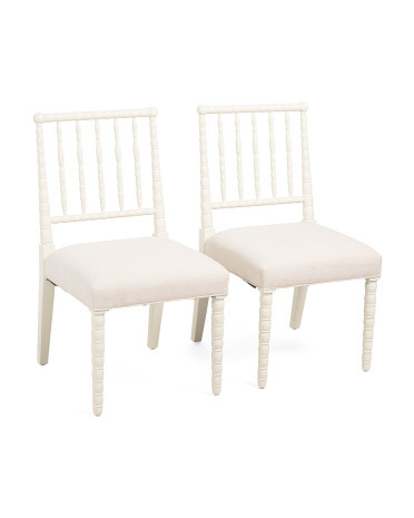 Set Of 2 21X34 Wooden Spindle Dining Chairs | TJ Maxx