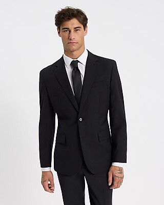 Slim Solid Black Modern Tech Suit Jacket | Express
