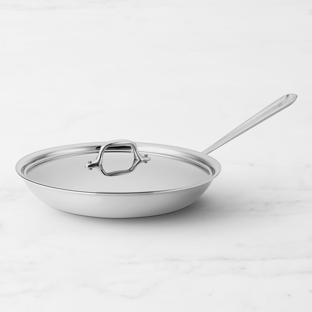 All-Clad D3® Tri-Ply Stainless-Steel Traditional Covered Fry Pan | Williams-Sonoma