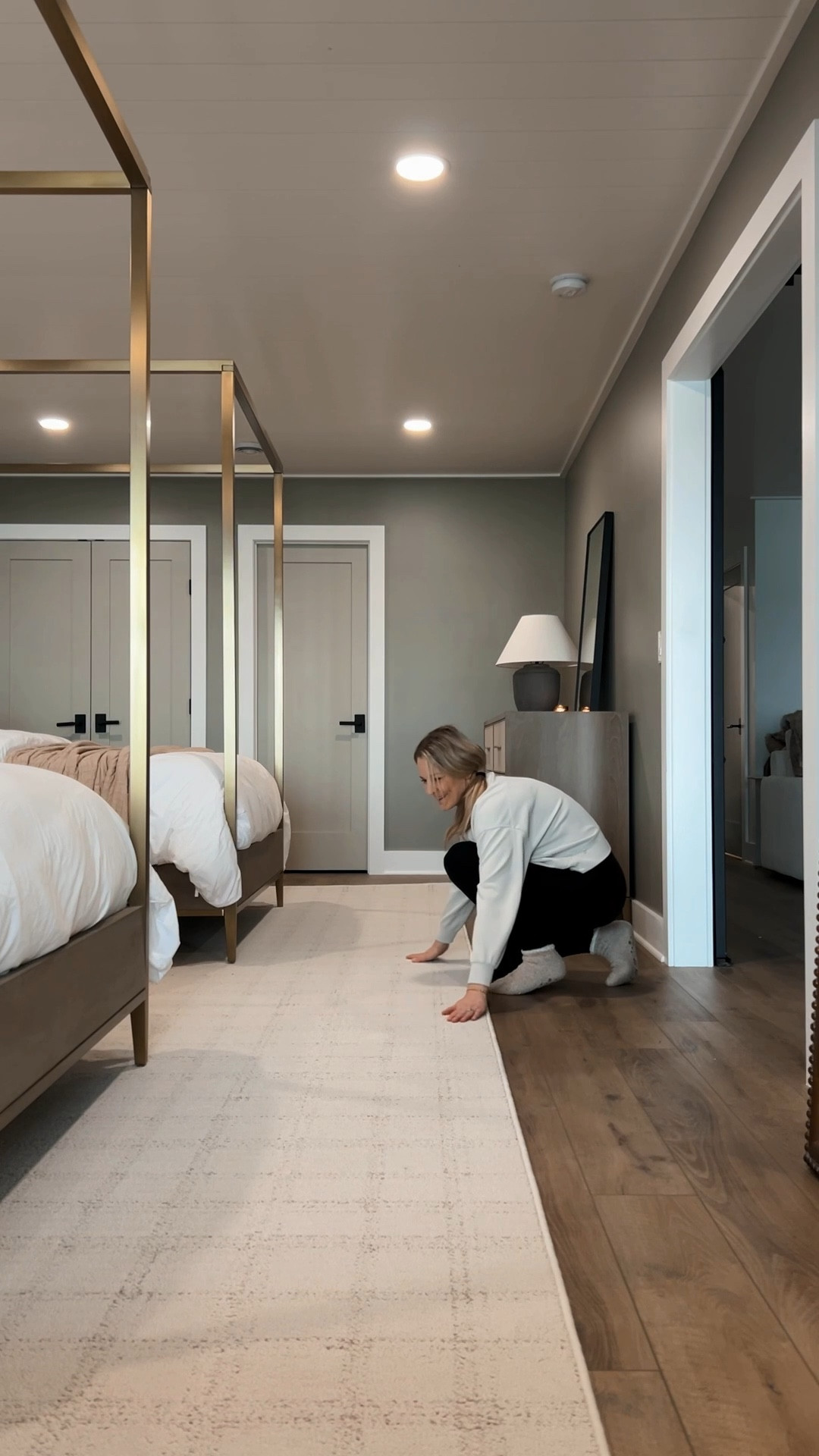 Custom plaid rug of my dreams! We have the color light beige and the pattern couldn’t be more perfect! I live our guest room so much I want to move in! 

#LTKstyletip #LTKVideo