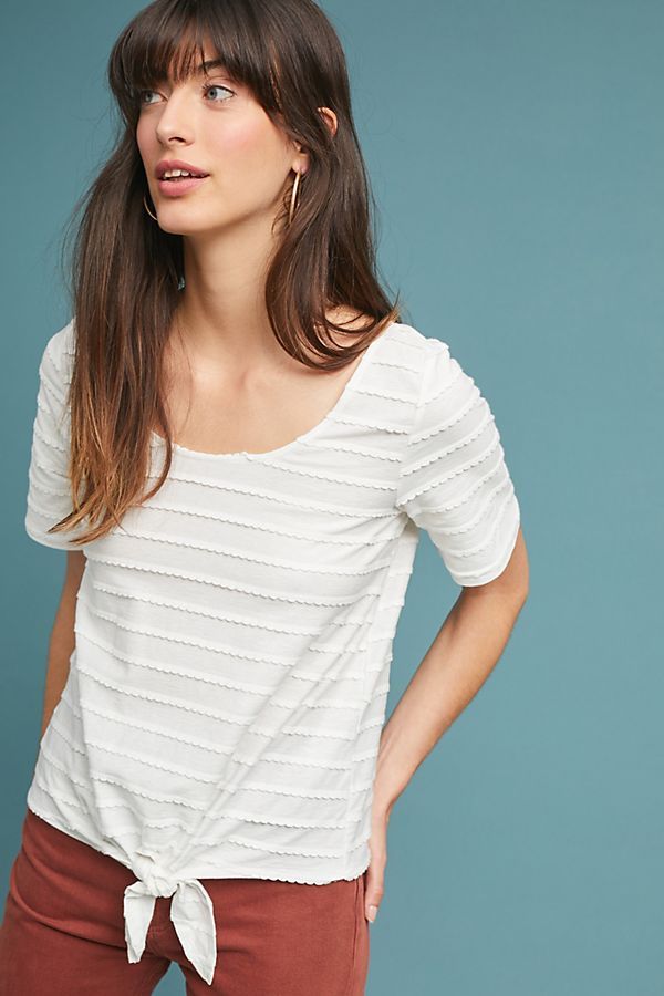 Tailleferre Tie-Front Tee | Anthropologie (US)