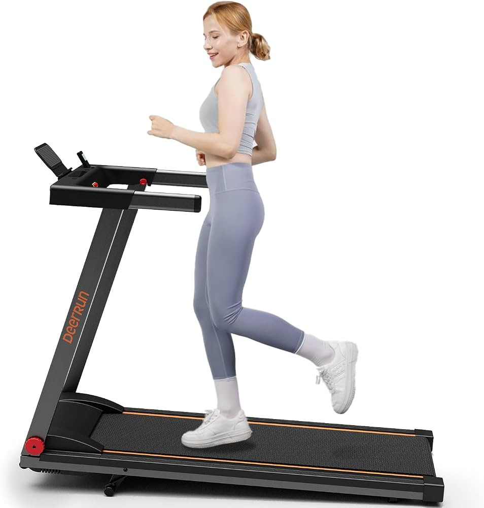 DeerRun Foldable Treadmill for Home with 6% Manual Incline & Handlebar, Compact Folding Walking P... | Amazon (US)