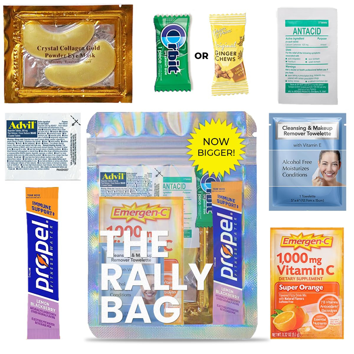 10 Pre-Filled Hangover Kits for Bachelorette Party Favors, 21st Birthday & Girls Trip Favors | Ra... | Amazon (US)