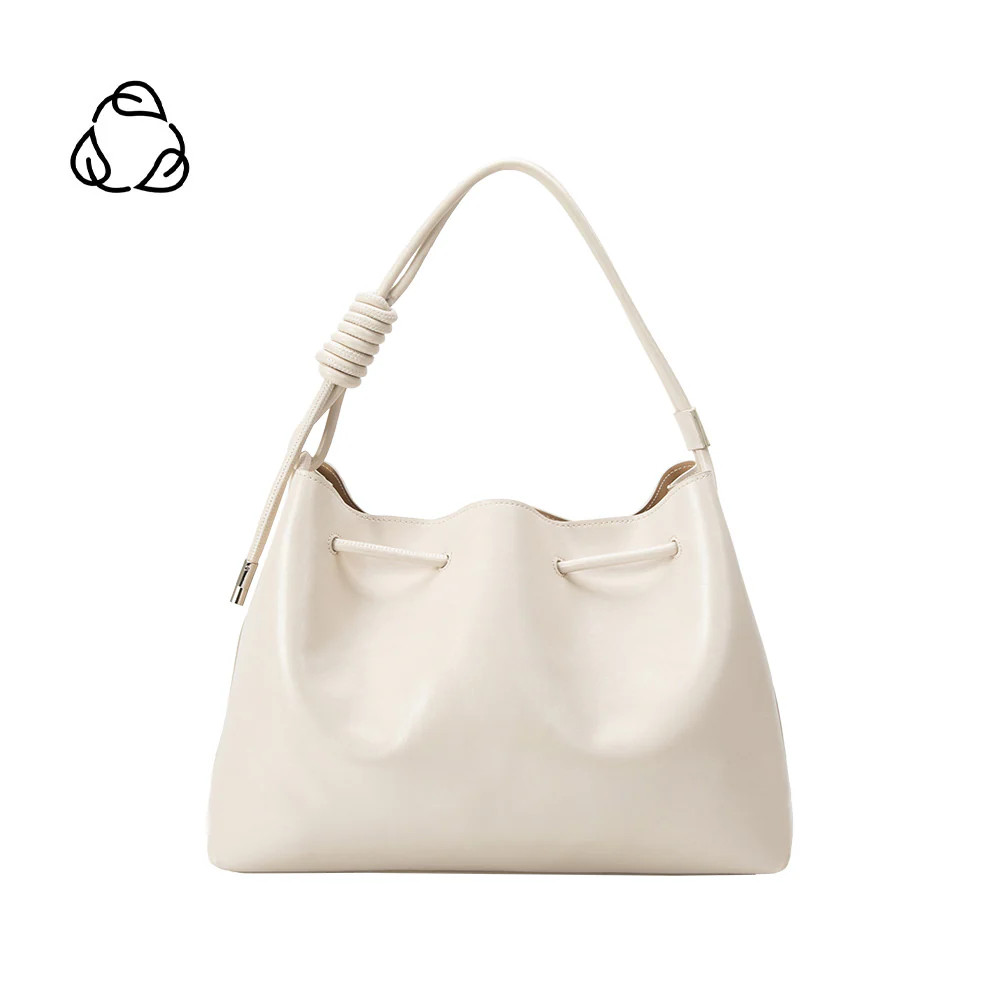 Margot Ivory Recycled Vegan Leather Top Handle Crossbody Bag | Melie Bianco | Melie Bianco