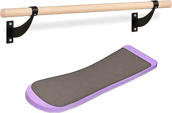flybold Wall-Mounted Ballet Barre with Turning Board and Premium Wooden Bar - Home Workout and Da... | Amazon (US)