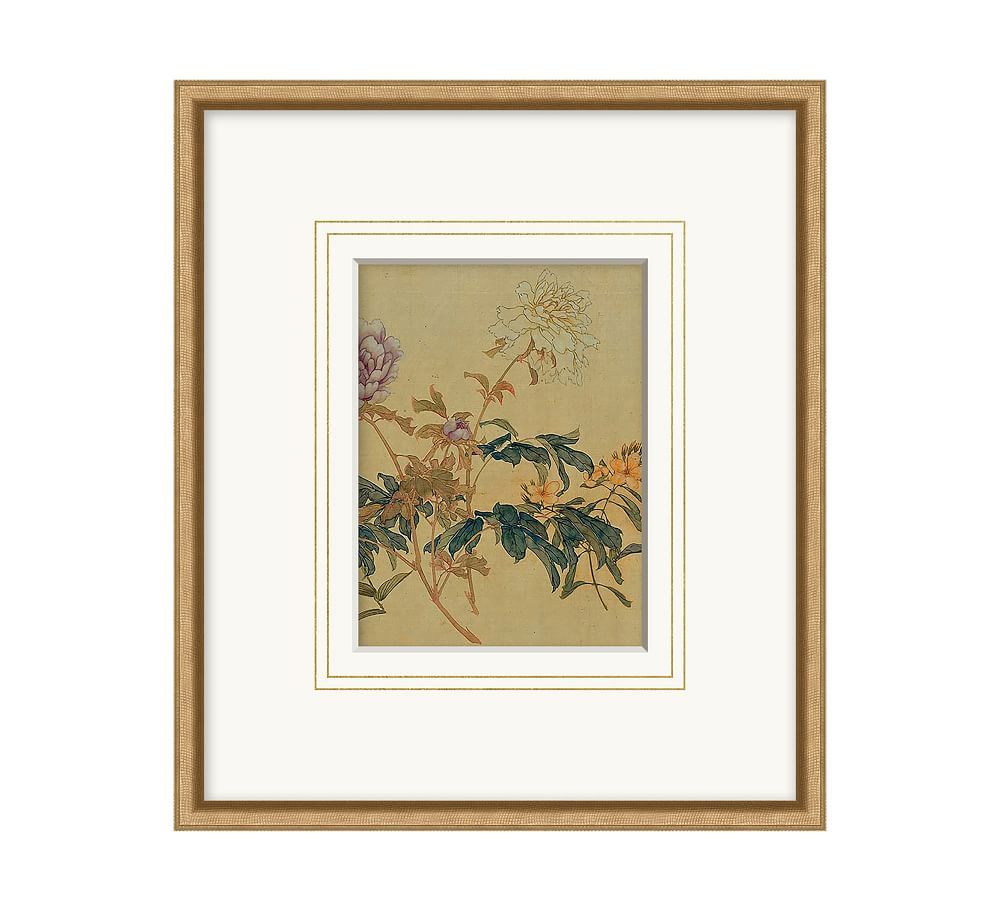 Edo Flowers 3 Framed Matted Print, 13" x 15" | Pottery Barn (US)