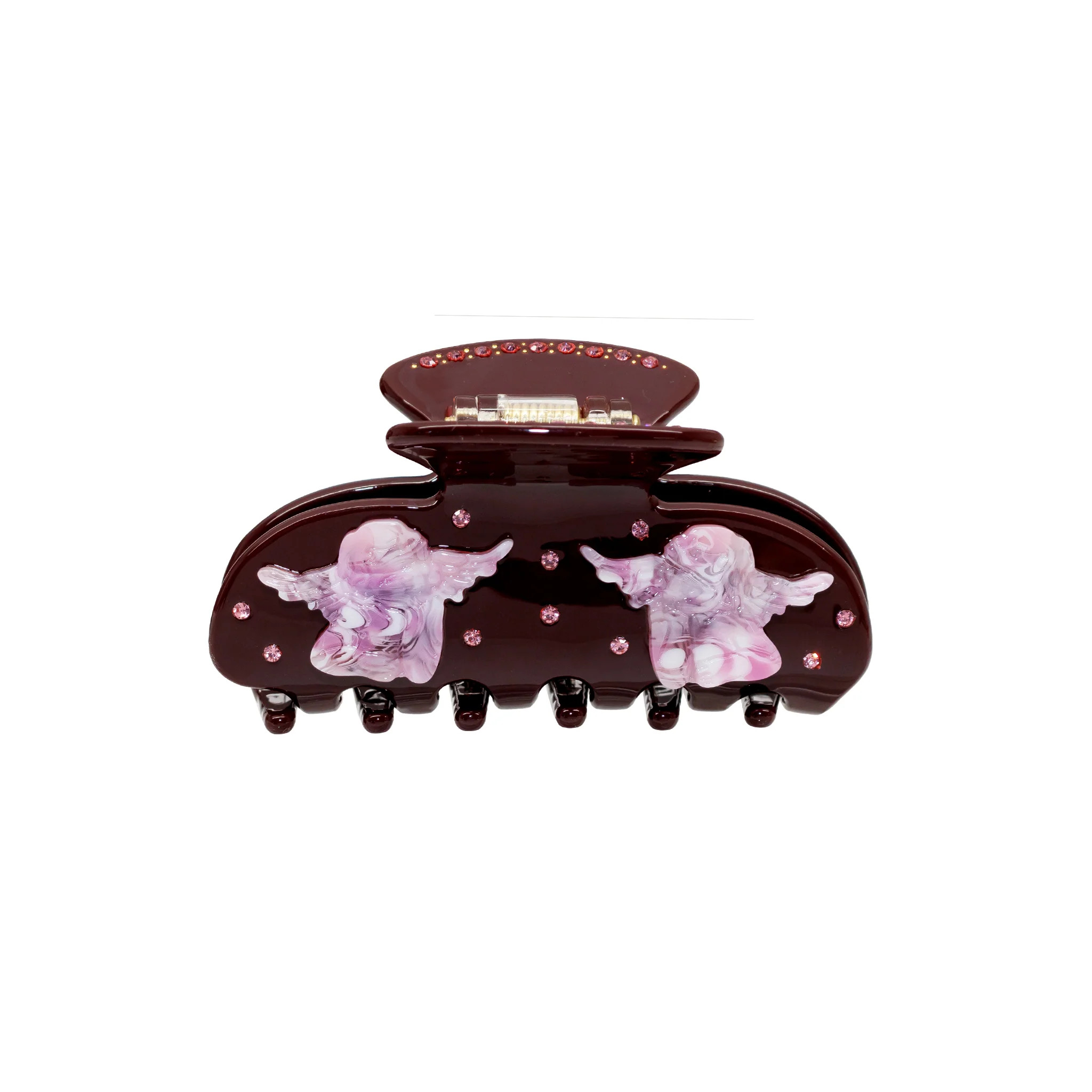 Sweetheart Clip in Bordeaux Angel Wings | Emi Jay