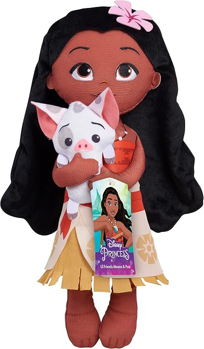 Disney Princess Lil' Friends Plushie Moana & Pua 14-inch Plushie Doll | Amazon (US)