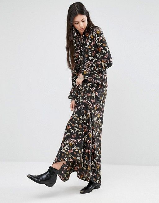 Glamorous Tall Floral Print Button Up Maxi Dress | ASOS US