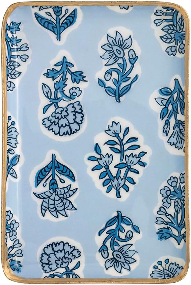 Mud Pie Metal Block Print Pattern Tidbit | Amazon (US)