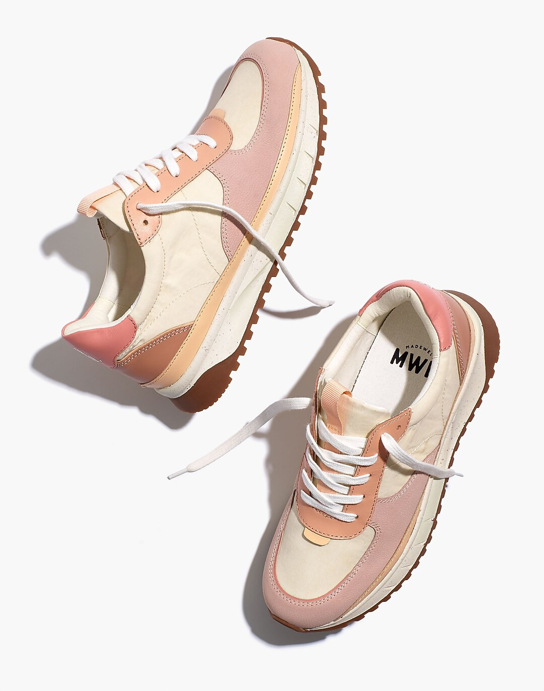 Kickoff Trainer Sneakers in Washed Nylon and Leather | Madewell