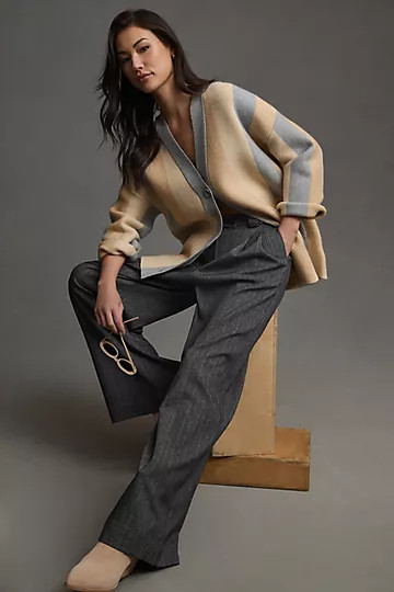 OAT Striped Cardigan Sweater | Anthropologie (US)