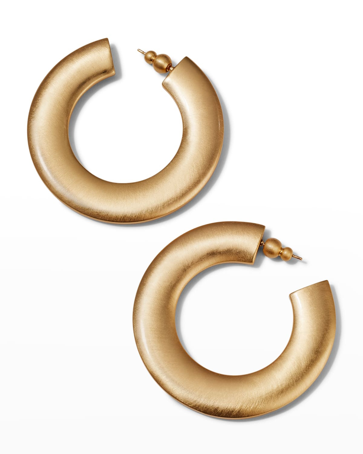 Mira Hoop Earrings, Brushed Metallic | Neiman Marcus